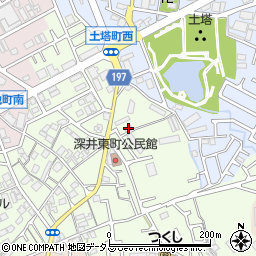 大阪府堺市中区深井東町353周辺の地図