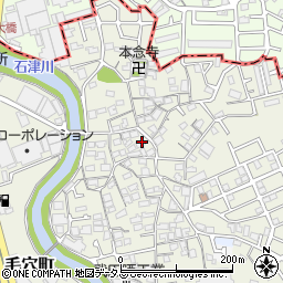 大阪府堺市中区毛穴町周辺の地図