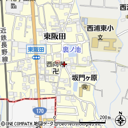 大阪府羽曳野市東阪田周辺の地図