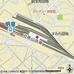 近畿日本鉄道明星検車区周辺の地図