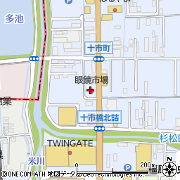 眼鏡市場橿原店周辺の地図