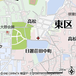 大阪府堺市東区日置荘原寺町141-34周辺の地図