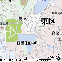 大阪府堺市東区日置荘原寺町142周辺の地図