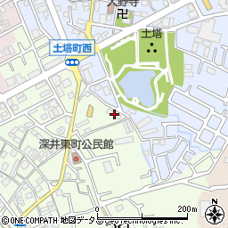 大阪府堺市中区深井東町363-3周辺の地図