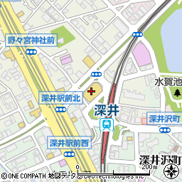 タイムズグルメシティ深井駅前店駐車場周辺の地図