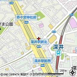 メガネのアイガン　深井駅前店周辺の地図