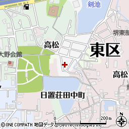 大阪府堺市東区日置荘原寺町141周辺の地図