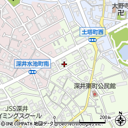 大阪府堺市中区深井東町3155周辺の地図