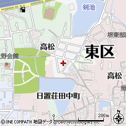 大阪府堺市東区日置荘原寺町141-54周辺の地図