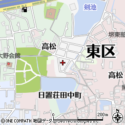 大阪府堺市東区日置荘原寺町141-41周辺の地図