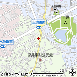大阪府堺市中区深井東町3162周辺の地図
