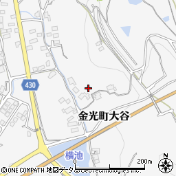 岡山県浅口市金光町大谷824-1周辺の地図