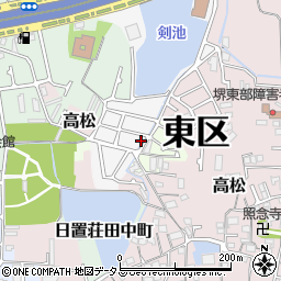 大阪府堺市東区日置荘原寺町140-71周辺の地図