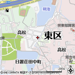大阪府堺市東区日置荘原寺町140-77周辺の地図