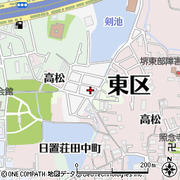 大阪府堺市東区日置荘原寺町140-78周辺の地図