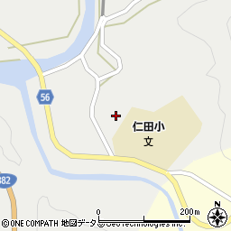 対馬市立仁田小学校　校長室周辺の地図