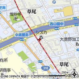 大阪府堺市東区草尾161-3周辺の地図