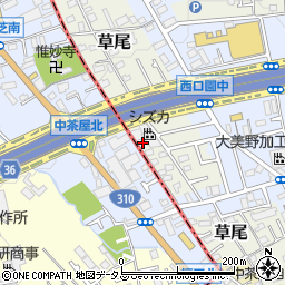 大阪府堺市東区草尾161-3周辺の地図