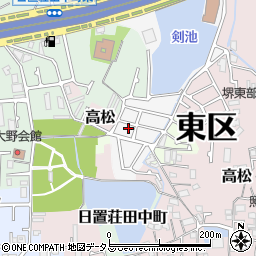 大阪府堺市東区日置荘原寺町140-68周辺の地図