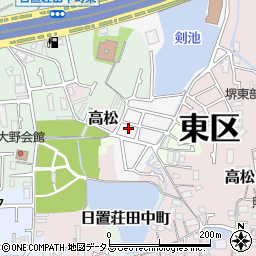大阪府堺市東区日置荘原寺町140-76周辺の地図
