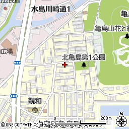岡山県倉敷市水島北亀島町周辺の地図