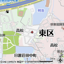 大阪府堺市東区日置荘原寺町140-55周辺の地図