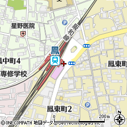 西堺警察署鳳駅前交番周辺の地図