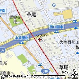大阪府堺市東区草尾159-2周辺の地図