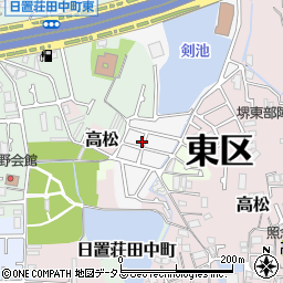 大阪府堺市東区日置荘原寺町140-60周辺の地図