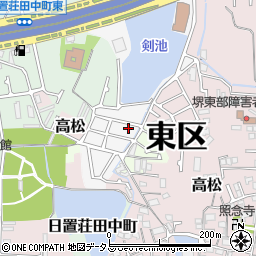 大阪府堺市東区日置荘原寺町140-34周辺の地図