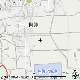 大阪府堺市美原区阿弥周辺の地図