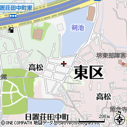 大阪府堺市東区日置荘原寺町140-21周辺の地図