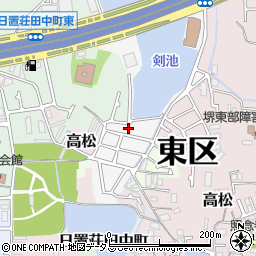 大阪府堺市東区日置荘原寺町140-17周辺の地図