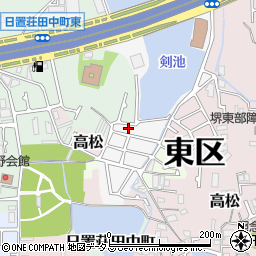 大阪府堺市東区日置荘原寺町140-14周辺の地図