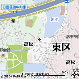 大阪府堺市東区日置荘原寺町140-12周辺の地図