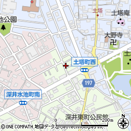 大阪府堺市中区深井東町3116周辺の地図