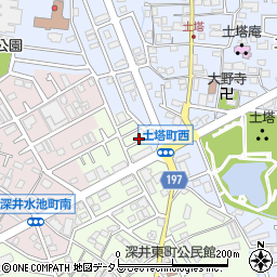 大阪府堺市中区深井東町3128-3周辺の地図