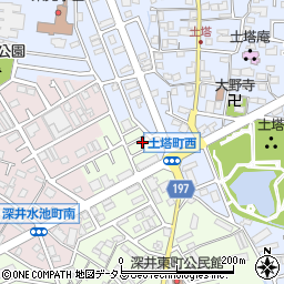 大阪府堺市中区深井東町3124周辺の地図