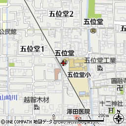 香芝市立　五位堂幼稚園周辺の地図