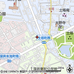 大阪府堺市中区深井東町3126周辺の地図