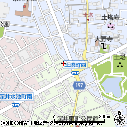 大阪府堺市中区深井東町3126周辺の地図