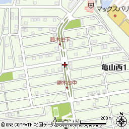 広島県広島市安佐北区亀山西周辺の地図