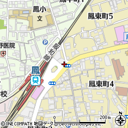 ファミリーマートＪＲ鳳駅前店周辺の地図