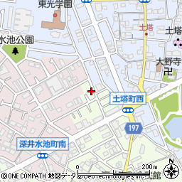 大阪府堺市中区深井東町3078周辺の地図