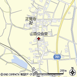 山添公会堂周辺の地図