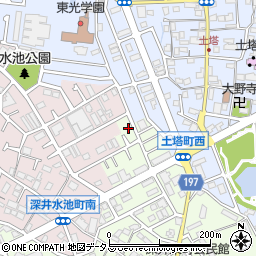 大阪府堺市中区深井東町3077周辺の地図