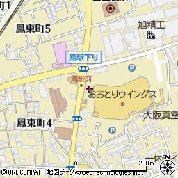 紀陽銀行鳳支店周辺の地図