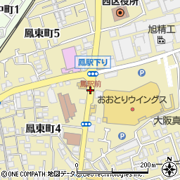 鳳駅前周辺の地図