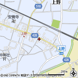 三重県多気郡明和町上野306周辺の地図