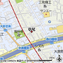 大阪府堺市東区草尾112-1周辺の地図